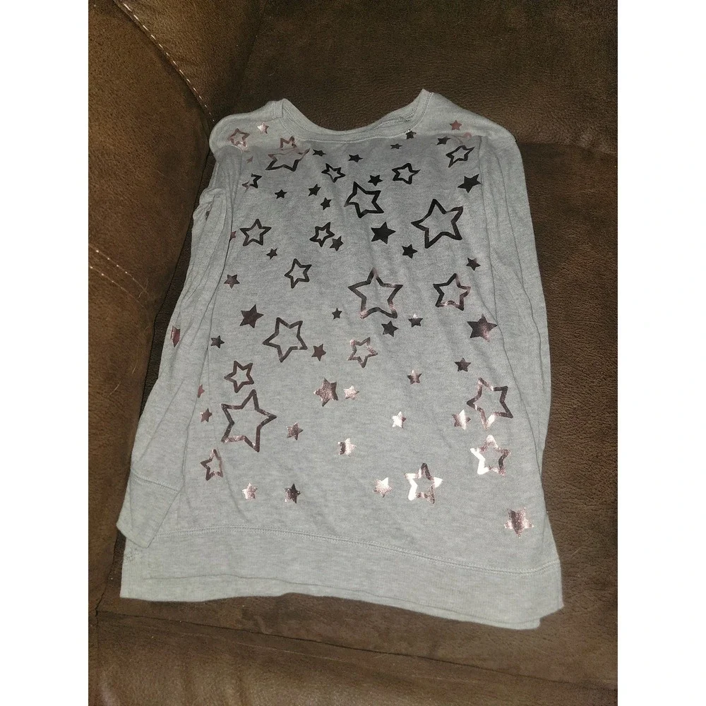 Justice gold‎ star top and sparkle star jeans size 10